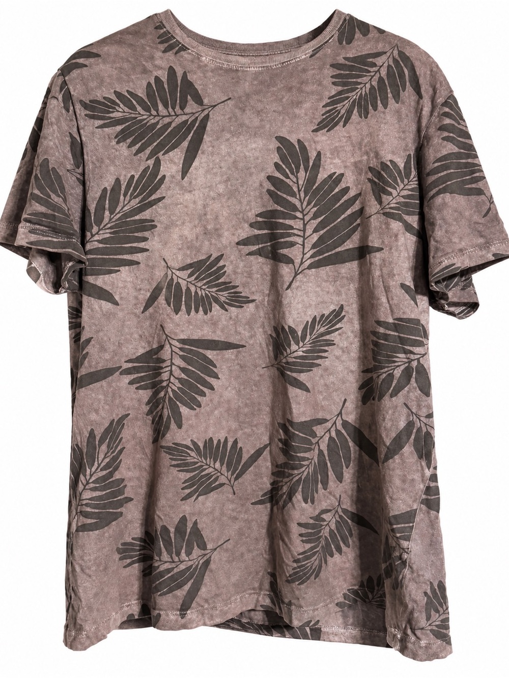 Establ. Hering Co. Women’s Leaf Print T-Shirt Size 19 Brown Taupe